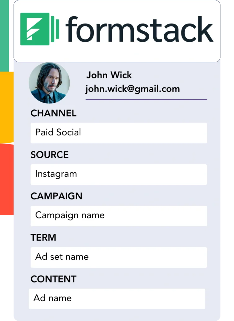 Lead source data Formstack