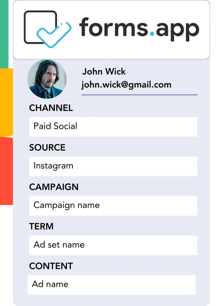 Lead source data forms.app