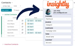 Lead source tracking Insightly