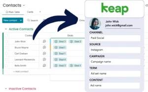 Lead source tracking Keap