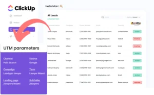 Capture UTM parameters into ClickUp