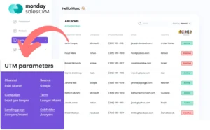 Capture UTM parameters into Monday Sales CRM