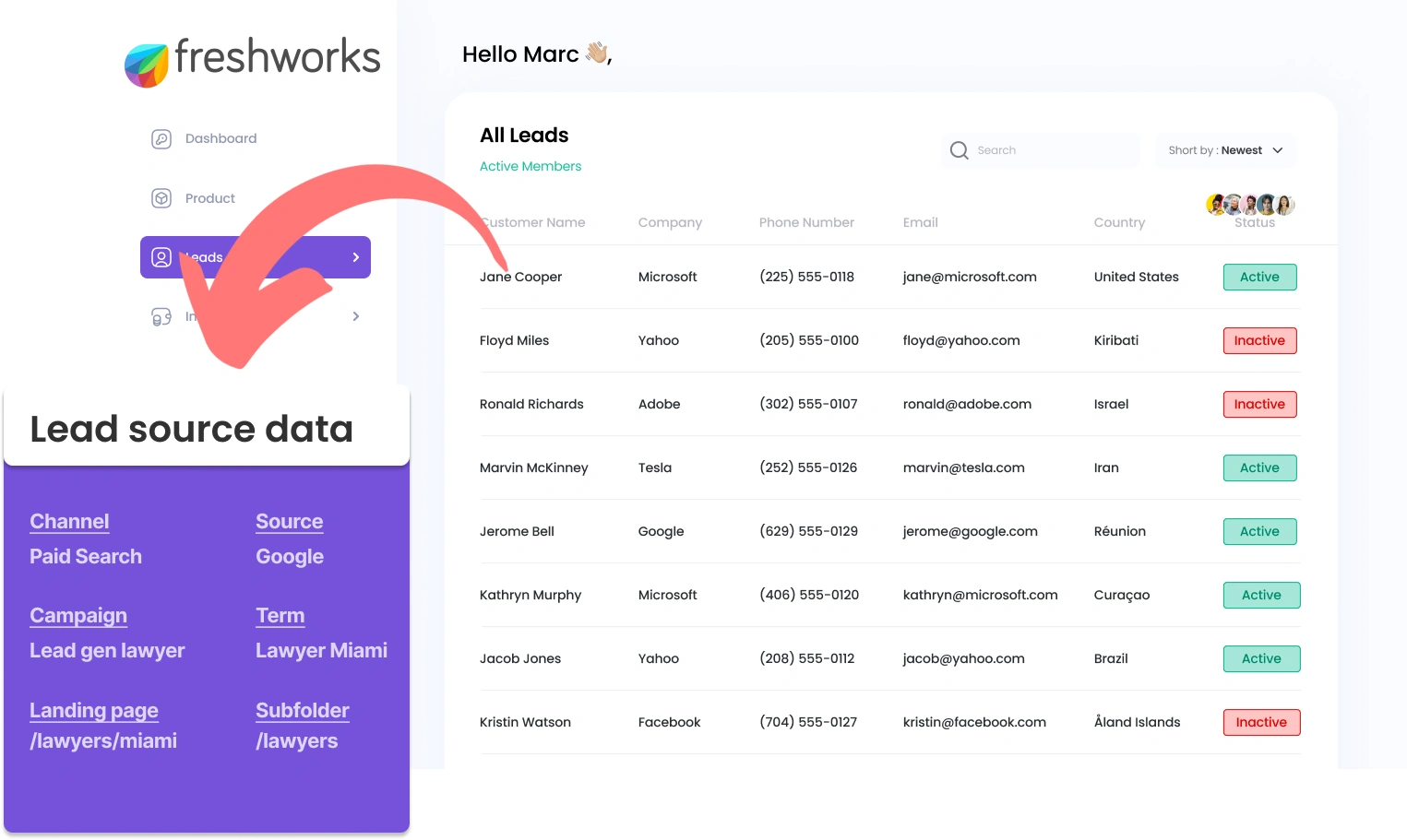 How to track lead source in Freshworks