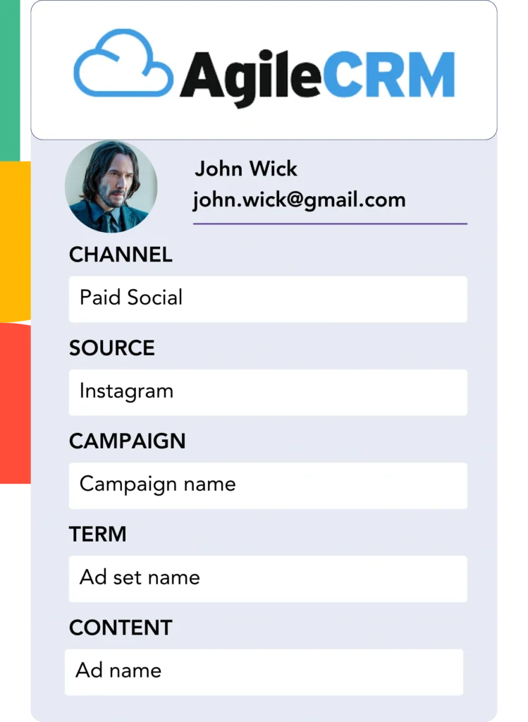 Lead source data Agile CRM