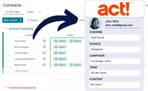 Lead source tracking ACT CRM