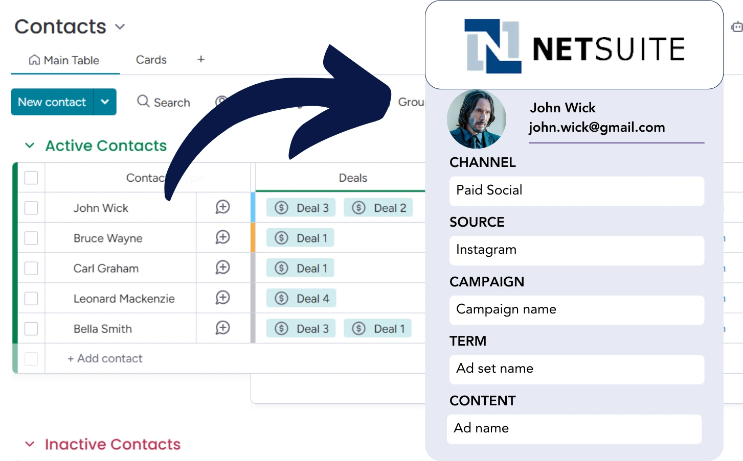 Lead source tracking NetSuite CRM