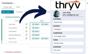 Lead source tracking Thryv CRM