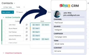 Lead source tracking Zoho CRM