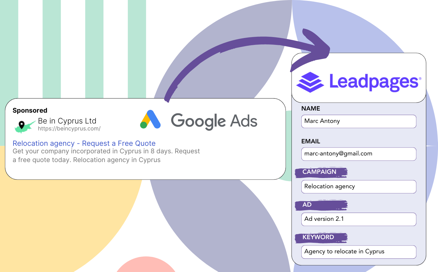 Track Google Ads data in Leadpages