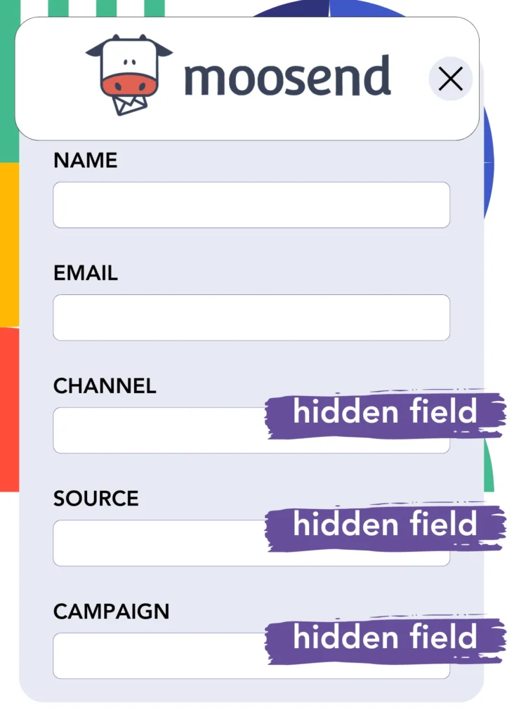Hidden fields Moosend