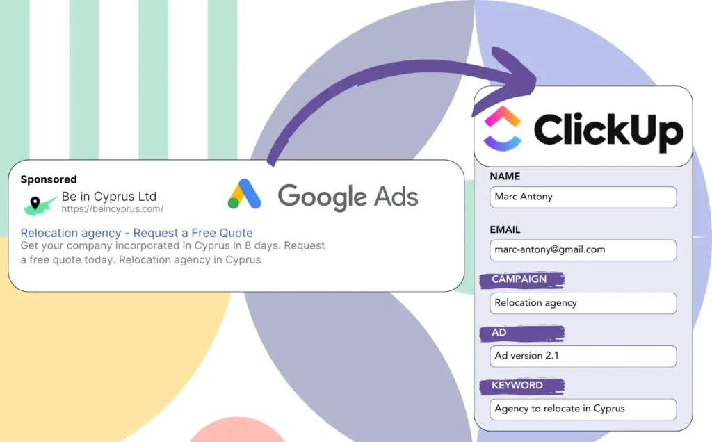 Track Google Ads data in ClickUp