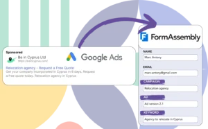 Track Google Ads data in FormAssembly