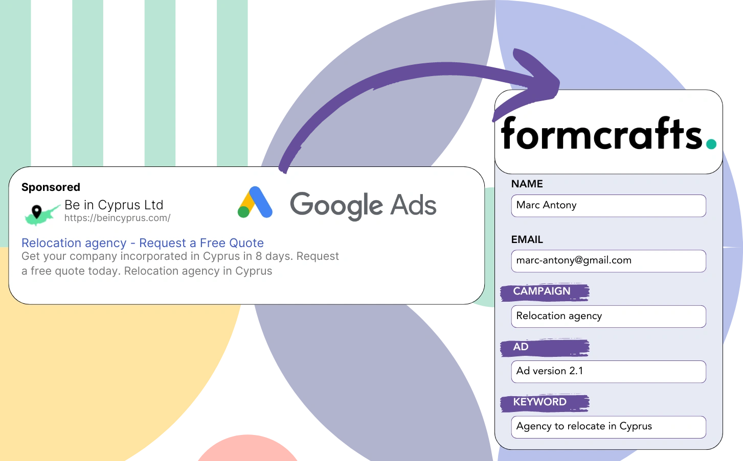 Track Google Ads data in Formcrafts