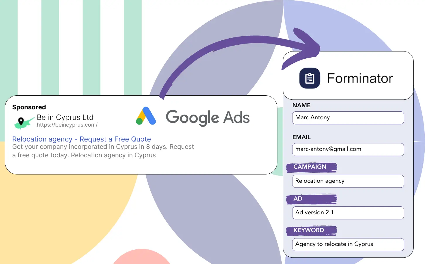 Track Google Ads data in Forminator