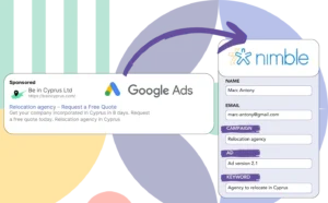 Track Google Ads data in Nimble CRM