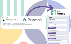 Track Google Ads data in Zoho Forms