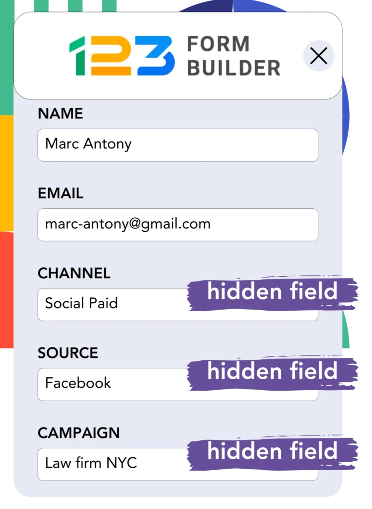 Facebook ads data 123 Form Builder