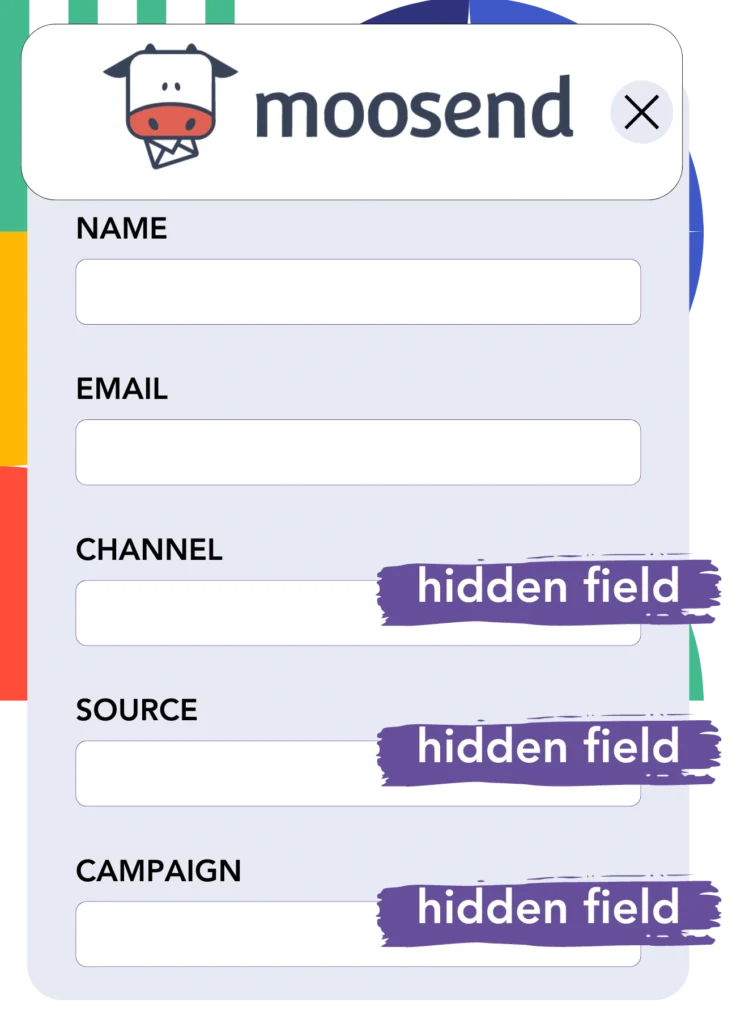 Hidden fields Moosend