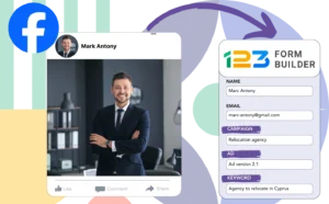 Track Facebook ads data in 123 Form Builder