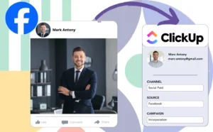 Track Facebook ads data in ClickUp CRM