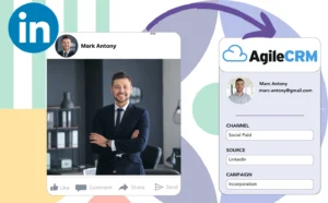 Track Linkedin ads data in AgileCRM