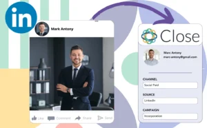 Track Linkedin ads data in Close