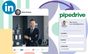 Track Linkedin ads data in Pipedrive