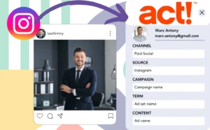 Track Instagram ads data in ACT CRM