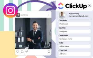 Track Instagram ads data in ClickUp CRM