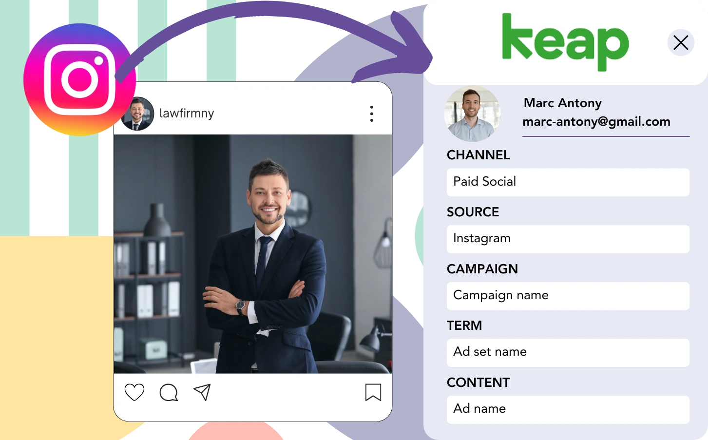 Track Instagram ads data in Keap