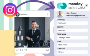 Track Instagram ads data in Monday Sales CRM