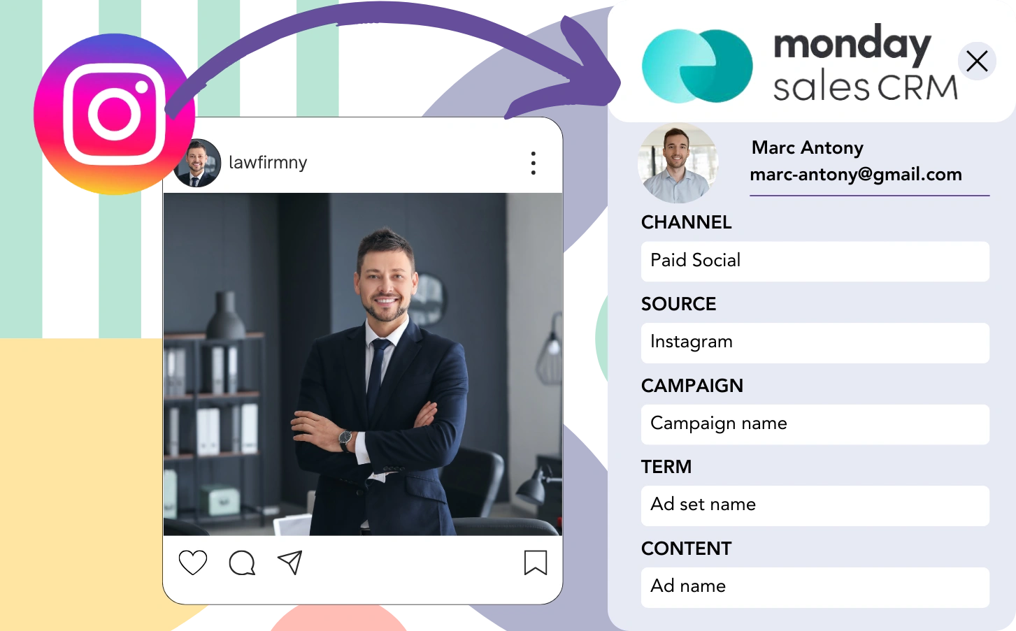 Track Instagram ads data in Monday Sales CRM