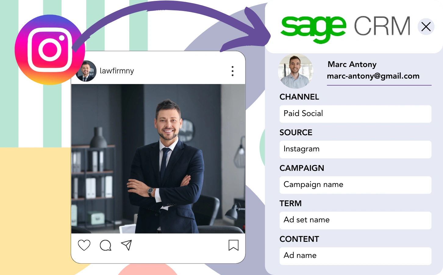 Track Instagram ads data in Sage CRM