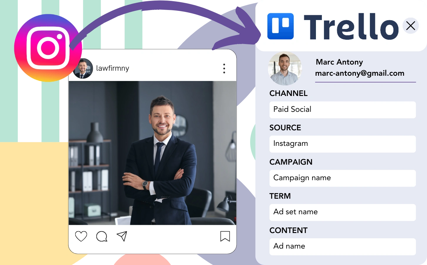 Track Instagram ads data in Trello