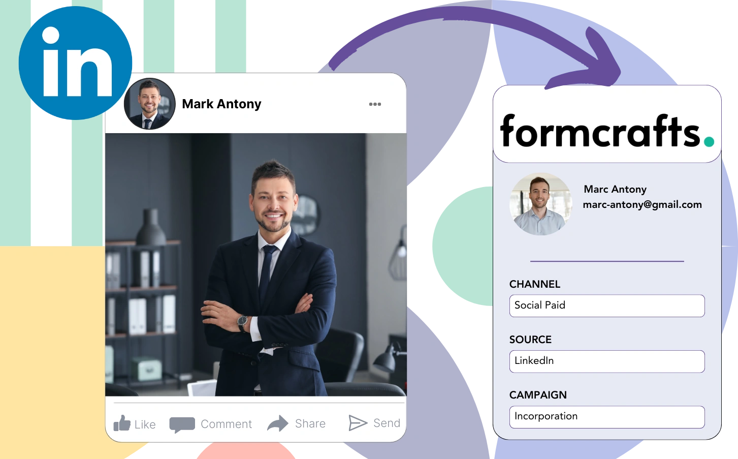 Track LinkedIn ads data in Formcrafts