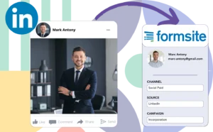 Track LinkedIn ads data in Formsite