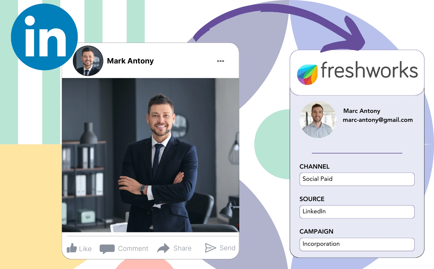 Track LinkedIn ads data in Freshworks CRM