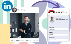 Track LinkedIn ads data in Ninja Forms