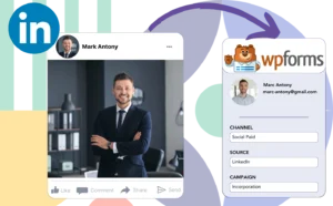 Track LinkedIn ads data in WPForms