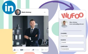 Track LinkedIn ads data in Wufoo