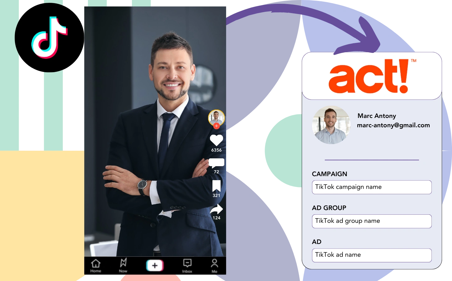 Track Tiktok ads data in ACT CRM