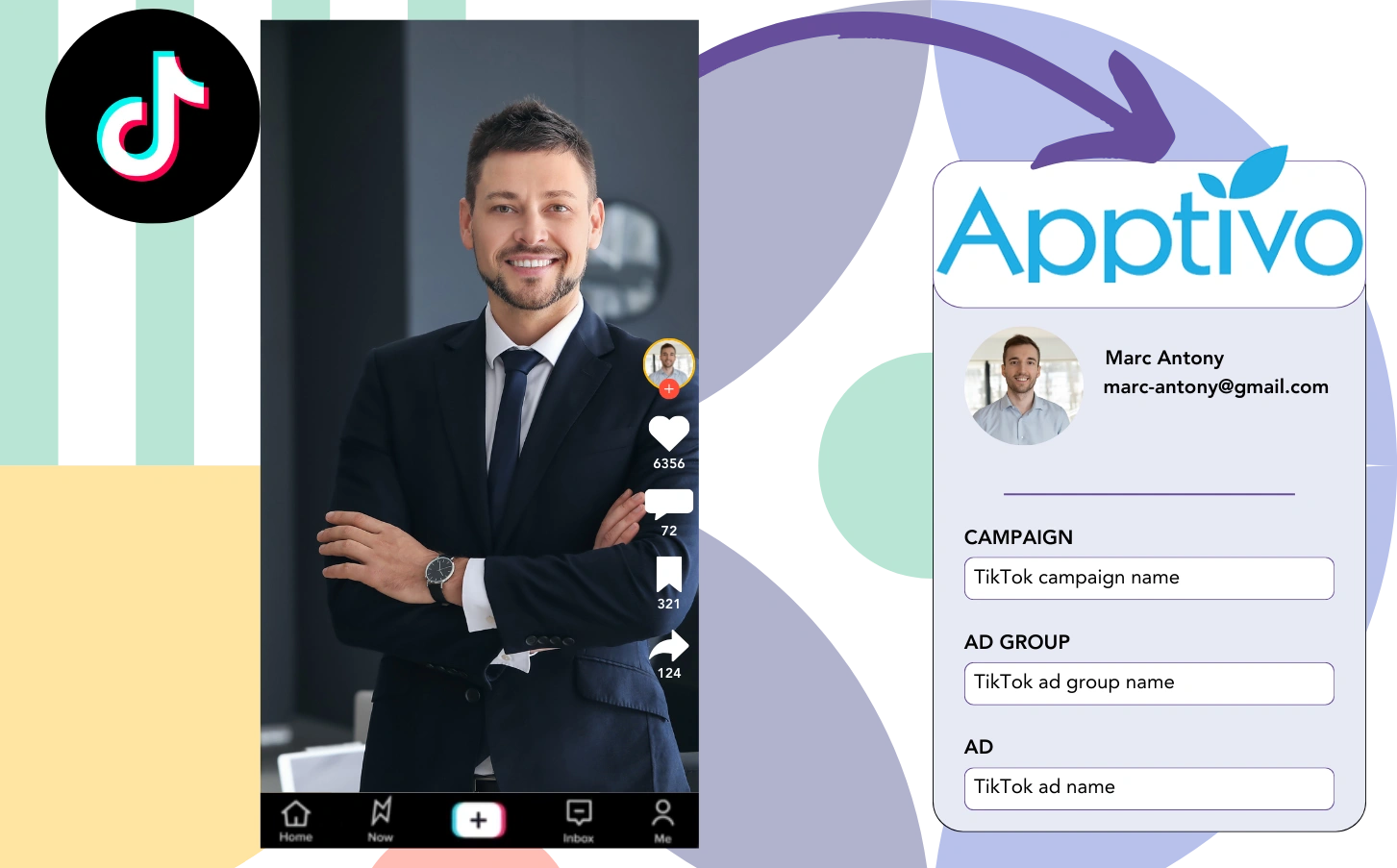 Track Tiktok ads data in Apptivo CRM