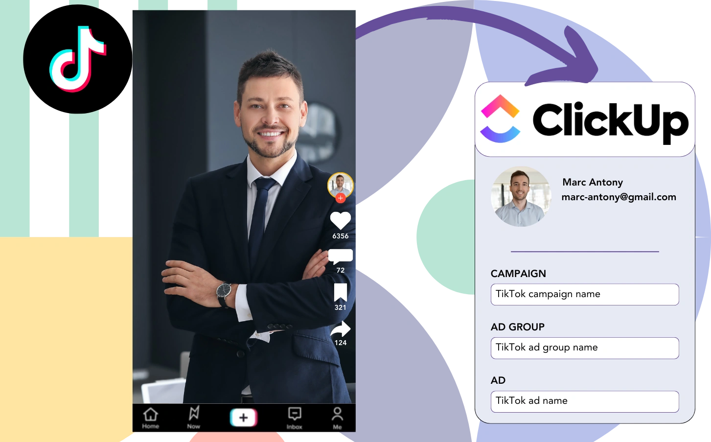 Track Tiktok ads data in ClickUp CRM