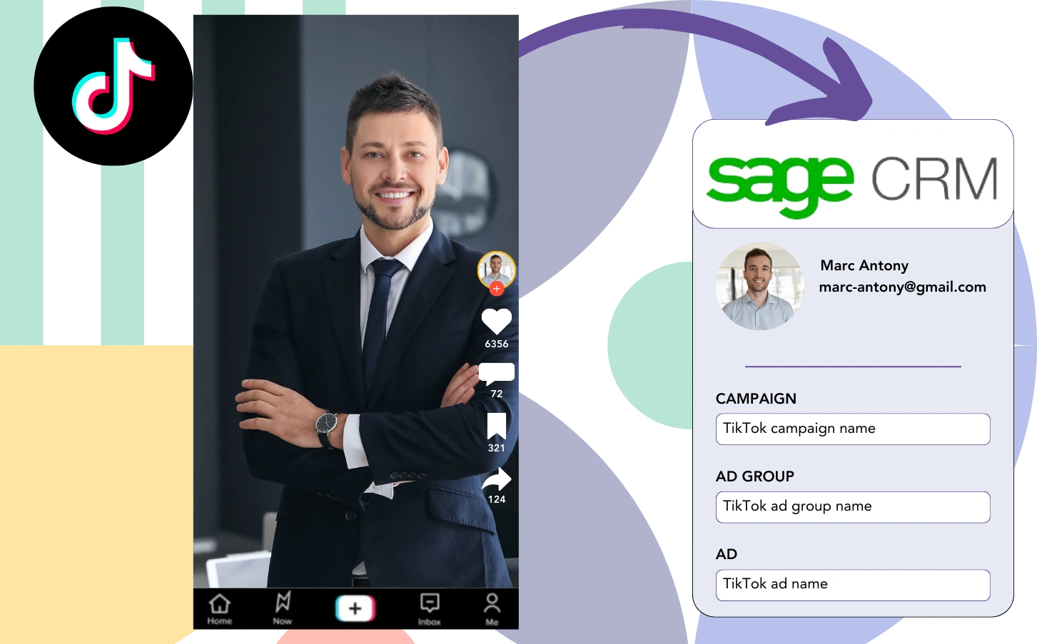 Track Tiktok ads data in Sage CRM