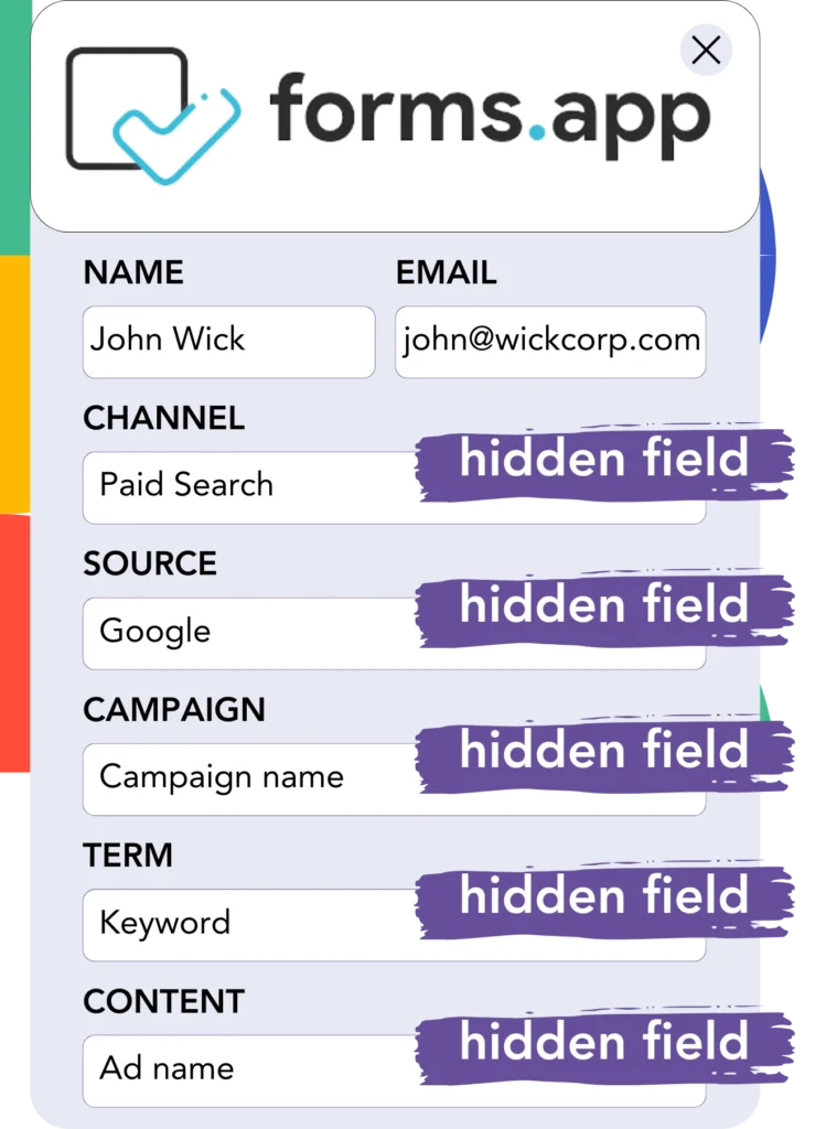 Google Analytics data forms.app