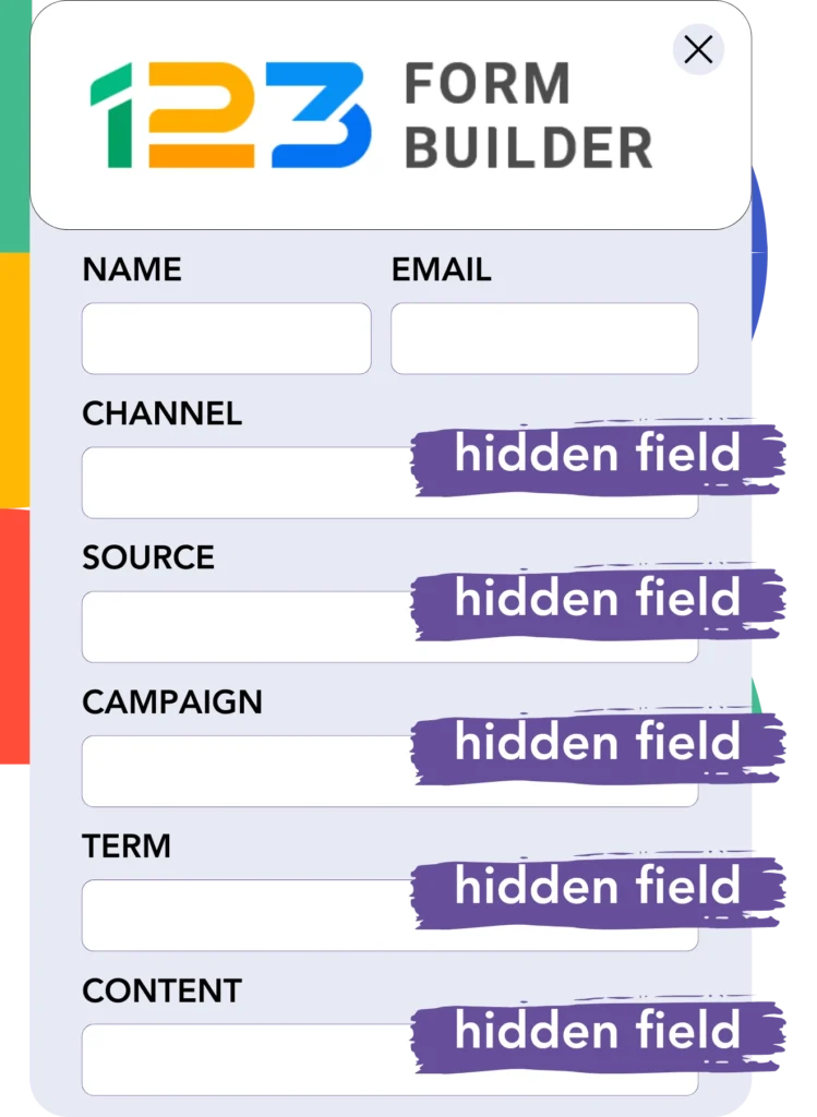 Instagram add hidden fields 123FormBuilder