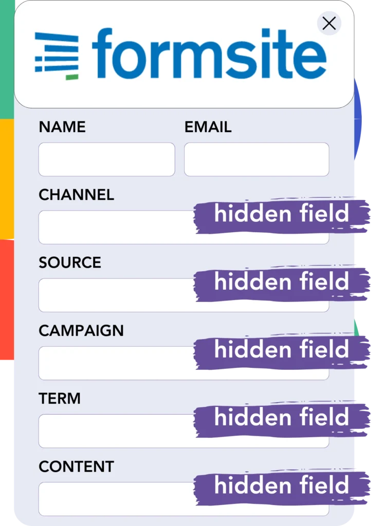 Instagram add hidden fields Formsite