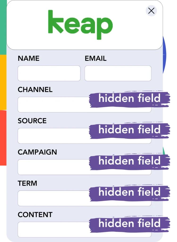 Instagram add hidden fields Keap Forms