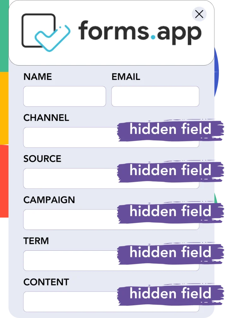 Instagram add hidden fields forms.app