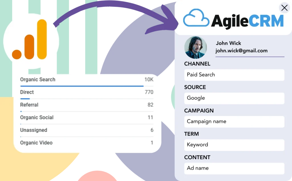 Track Google Analytics data in Agile CRM